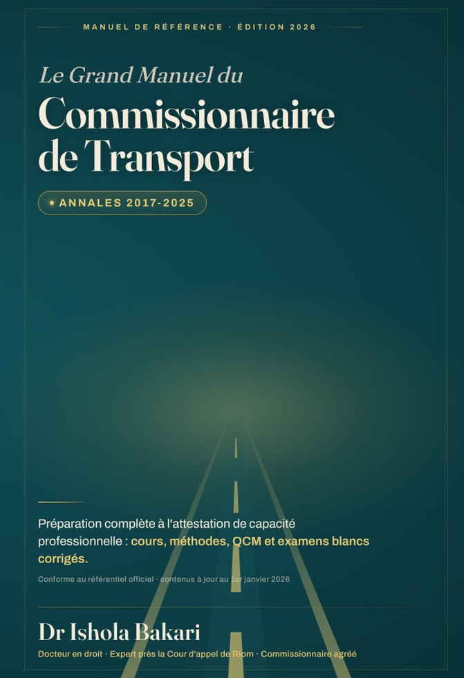 Couverture du manuel Commissionnaire de transport