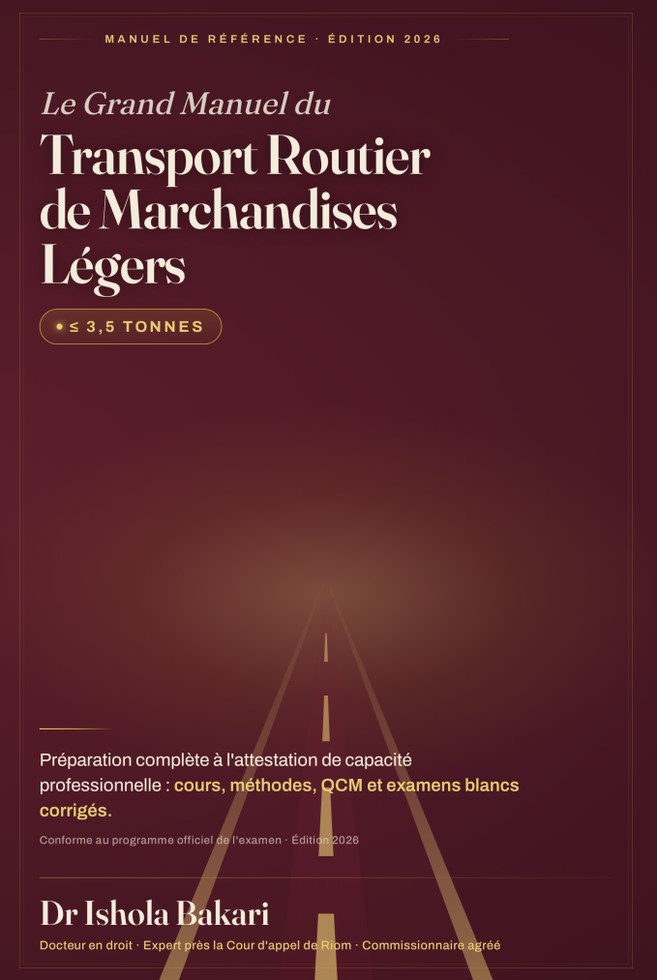 Couverture du manuel Transport routier de marchandises léger